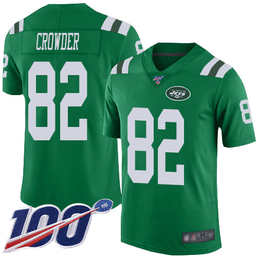 New York Jets Limited Green Youth Jamison Crowder Jersey NFL Football 82 100th Season Rush Vapor Untouchable